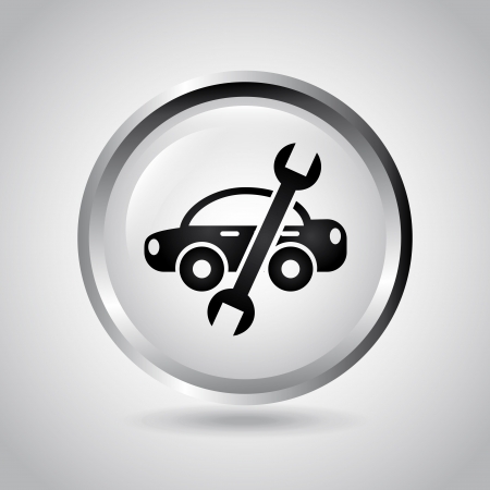 mechanical button over gray background vector illustration のイラスト素材