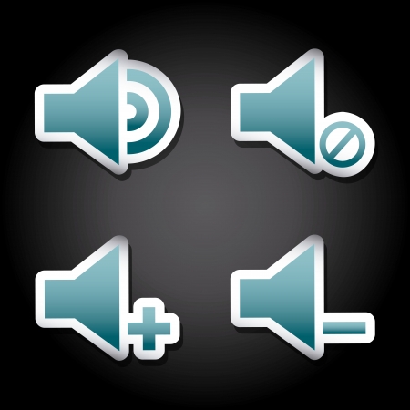 sound icons over black background vector illustration のイラスト素材