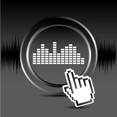 sound design over black background vector illustration のイラスト素材