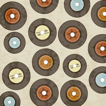 vinyl record icon over cream background vector illustration のイラスト素材