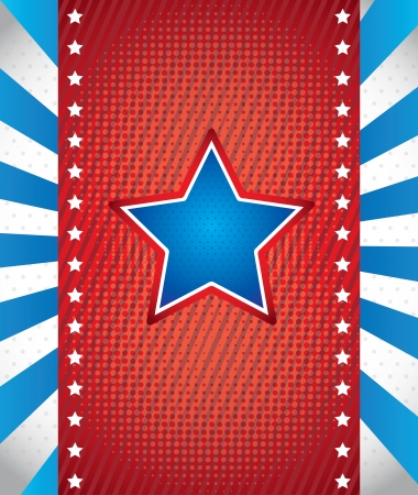 star ribbon over flag background vector illustration のイラスト素材