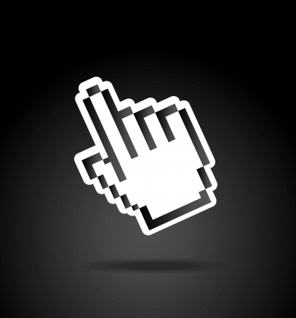 pointer design over black background vector illustration のイラスト素材