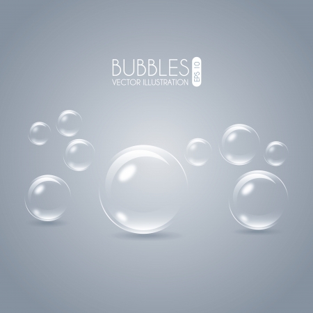 bubbles design over gray background vector illustration のイラスト素材