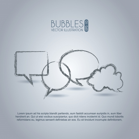 bubbles expression icons over gray background vector illustration のイラスト素材