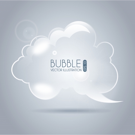 bubble icon cloud over gray background vector illustration のイラスト素材