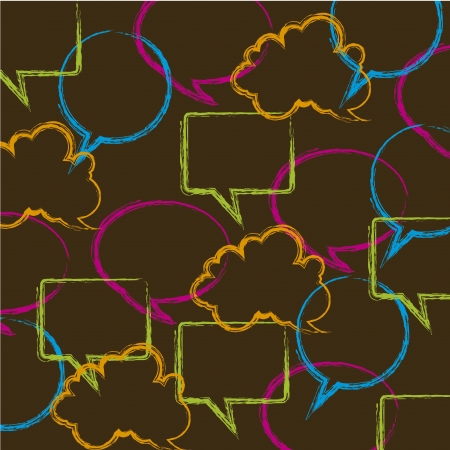 bubbles expression over brown background vector illustration のイラスト素材