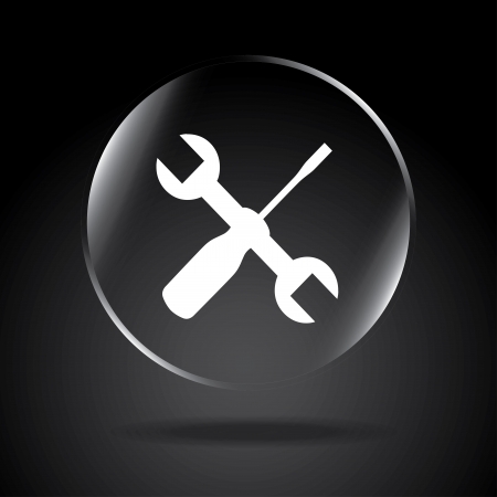 tools icon over black background vector illustration のイラスト素材