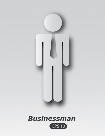 bussines man over gray background vector illustrationのイラスト素材