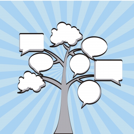 tree comics icons over blue background vector illustration のイラスト素材