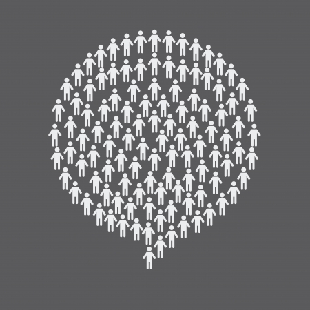 people cloud over gray background vector illustration のイラスト素材