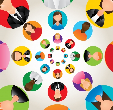 social network design over white background vector illustration のイラスト素材