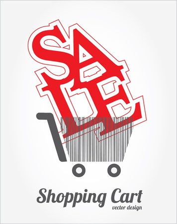 shopping cart over white background vector illustrationのイラスト素材