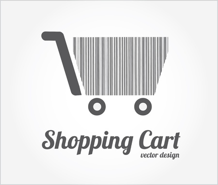 shopping cart design over white background vector illustrationのイラスト素材