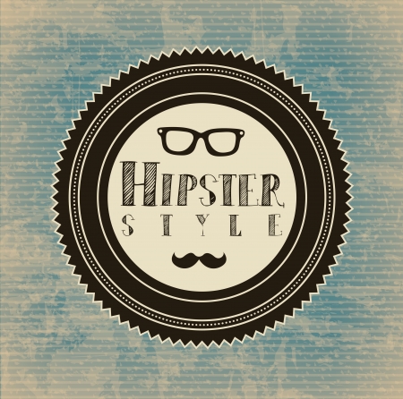 hipster label over vintage background  のイラスト素材
