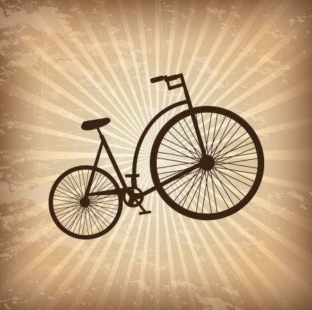 Antique bicycle over vintage background vector illustrationのイラスト素材
