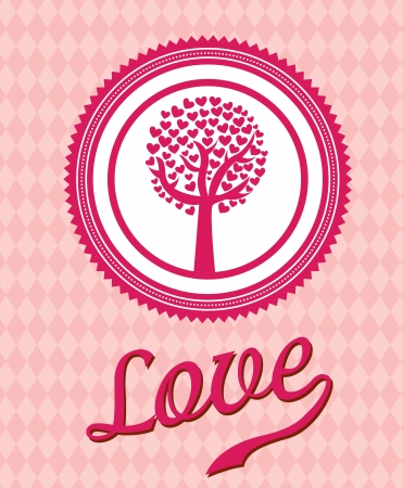 Love seal  over pink background  のイラスト素材