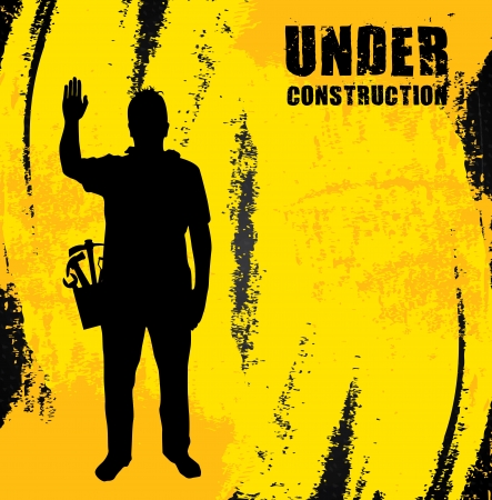 under construction design over black background vector illustration のイラスト素材