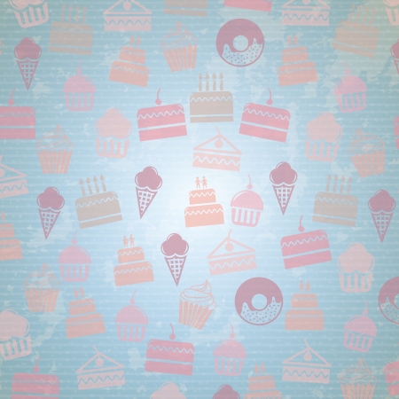 pastry skin over blue background vector illustrationのイラスト素材