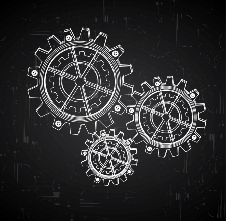 gears,design over black background vector illustrationのイラスト素材