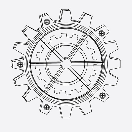 industry design over white background vector illustrationのイラスト素材