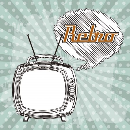 tv retro over dotted background vector illustration のイラスト素材