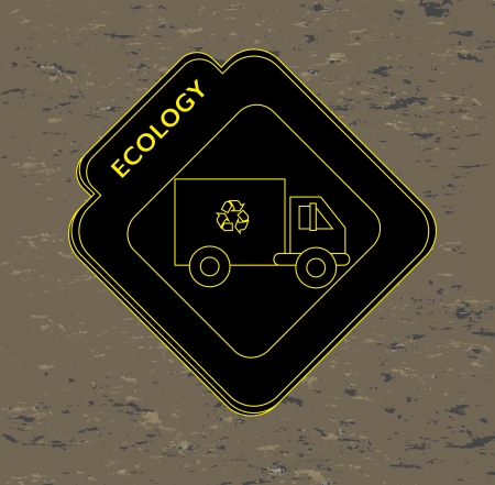 ecology design over vintage background vector illustration のイラスト素材