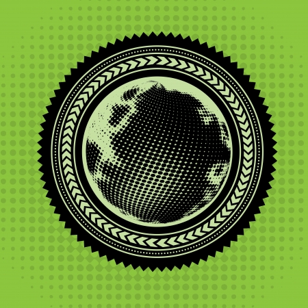 world seal over green background vector illustration  のイラスト素材
