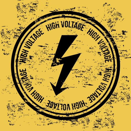 high voltage over vintage background  のイラスト素材