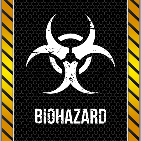 biohazard design over wall background のイラスト素材