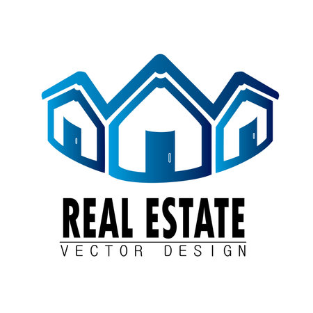 real estate design over white background vector illustration のイラスト素材
