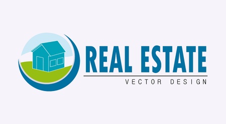 real estate design over white background vector illustration のイラスト素材