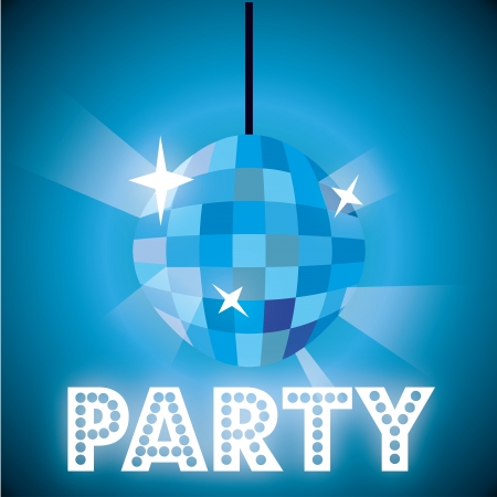 party light over blue background vector illustration のイラスト素材