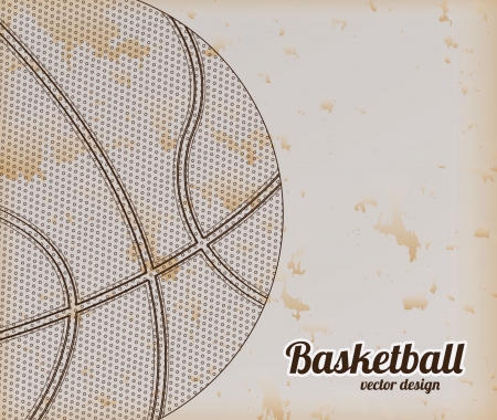 basketball design over vintage background vector illustration のイラスト素材