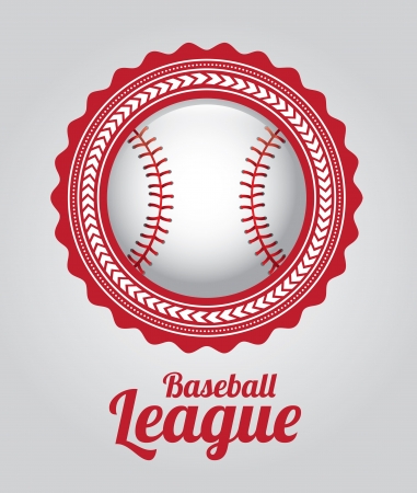 baseball league over gray background vector illustration のイラスト素材