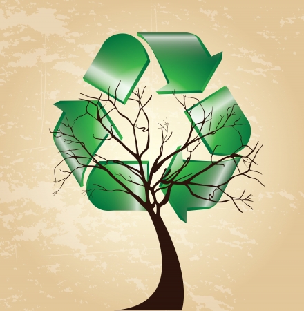 recycle design over vintage background のイラスト素材