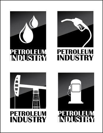petroleum industry over white background のイラスト素材