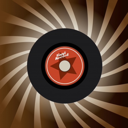 vinyl design over grunge background のイラスト素材