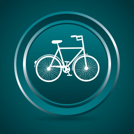 bicycle button over blue backgroundのイラスト素材
