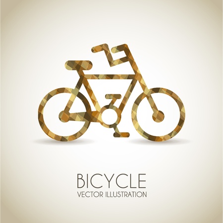 bicycle design over beige background のイラスト素材