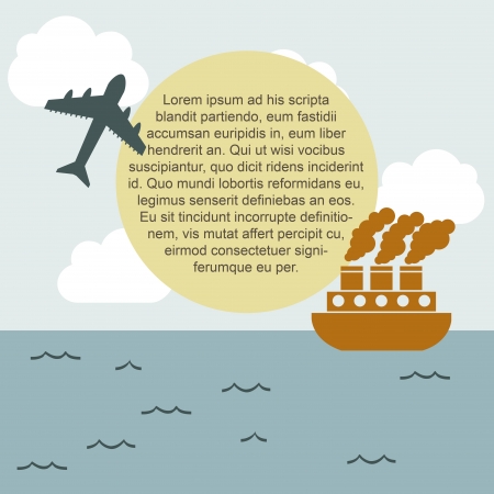 travel design over landscape backgroundのイラスト素材