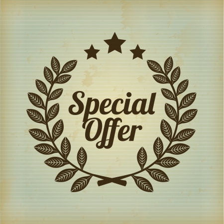 special offer over vintage background のイラスト素材
