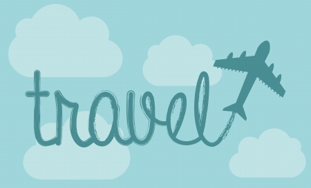 travel design over sky background のイラスト素材