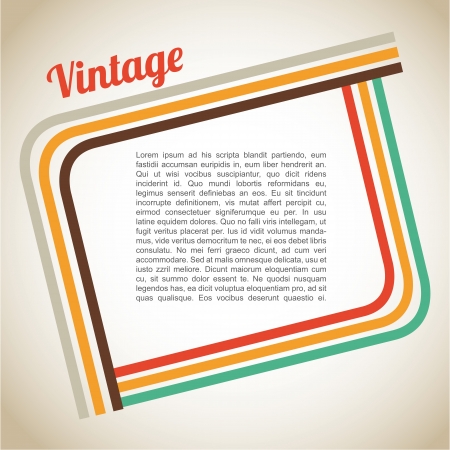 vintage label over beige backgroundのイラスト素材