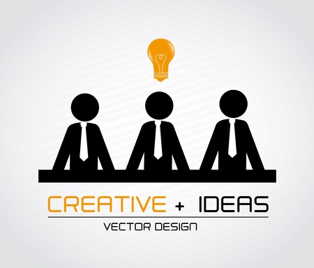 creative ideas over gray background のイラスト素材