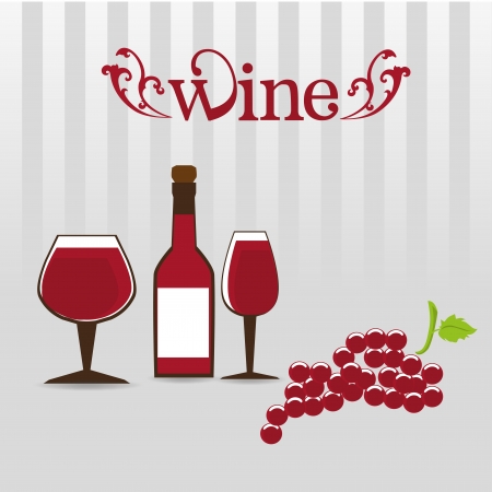 wine design over gray background のイラスト素材
