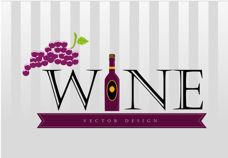 wine design over gray background のイラスト素材