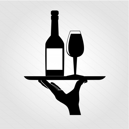 wine design over gray backgroundのイラスト素材