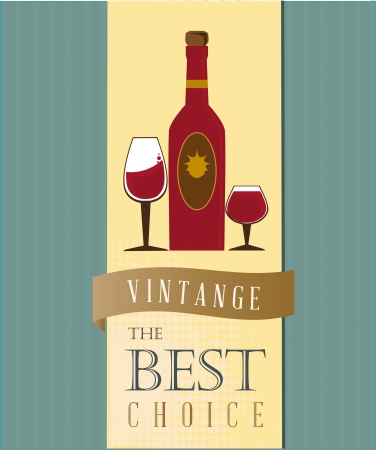 wine menu over blue background  のイラスト素材