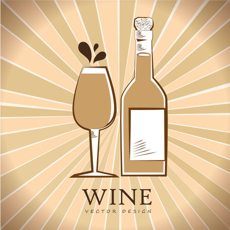 wine design over grunge backgroundのイラスト素材