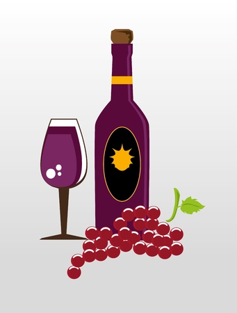 wine design over gray backgroundのイラスト素材